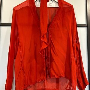Zara Vibrant Red Blouse